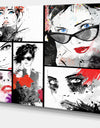 Beautiful Faces Collage - Portrait Digital Art Canvas Print