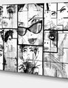 Many Girl Faces Collage - Portrait Digital Art Canvas Print