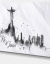 Rio de Janeiro Silhouette - Cityscape Painting Canvas Print