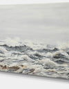 Grey Sea Waves - Seascape Painting Canvas Print