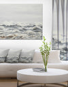 Grey Sea Waves - Seascape Painting Canvas Print