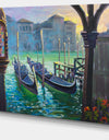 Gondolas in Venice - Landscape Painting Canvas Print
