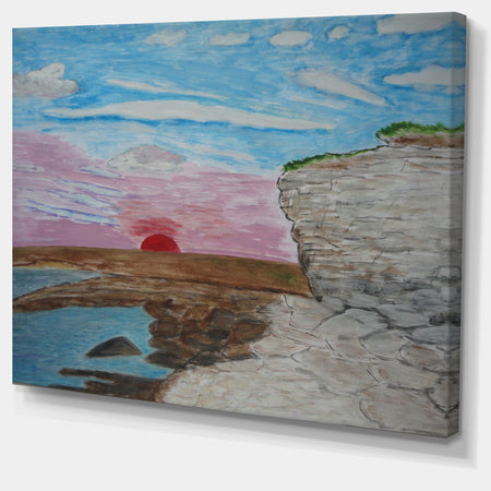 Sunset Seashore - Seascape Painting Canvas Print