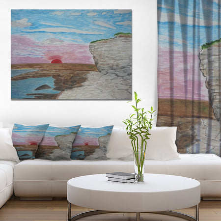 Sunset Seashore - Seascape Painting Canvas Print