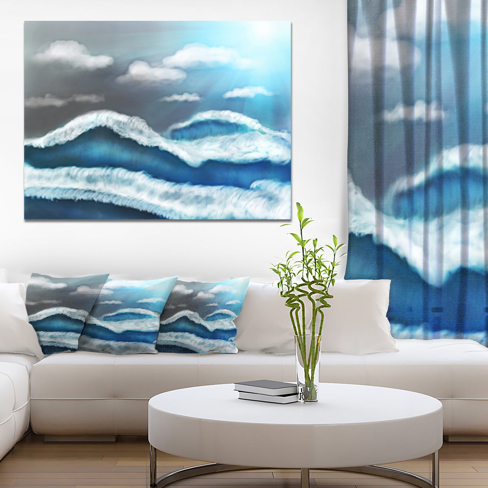 Blue Sky with Clouds'Landscape Canvas Art Print