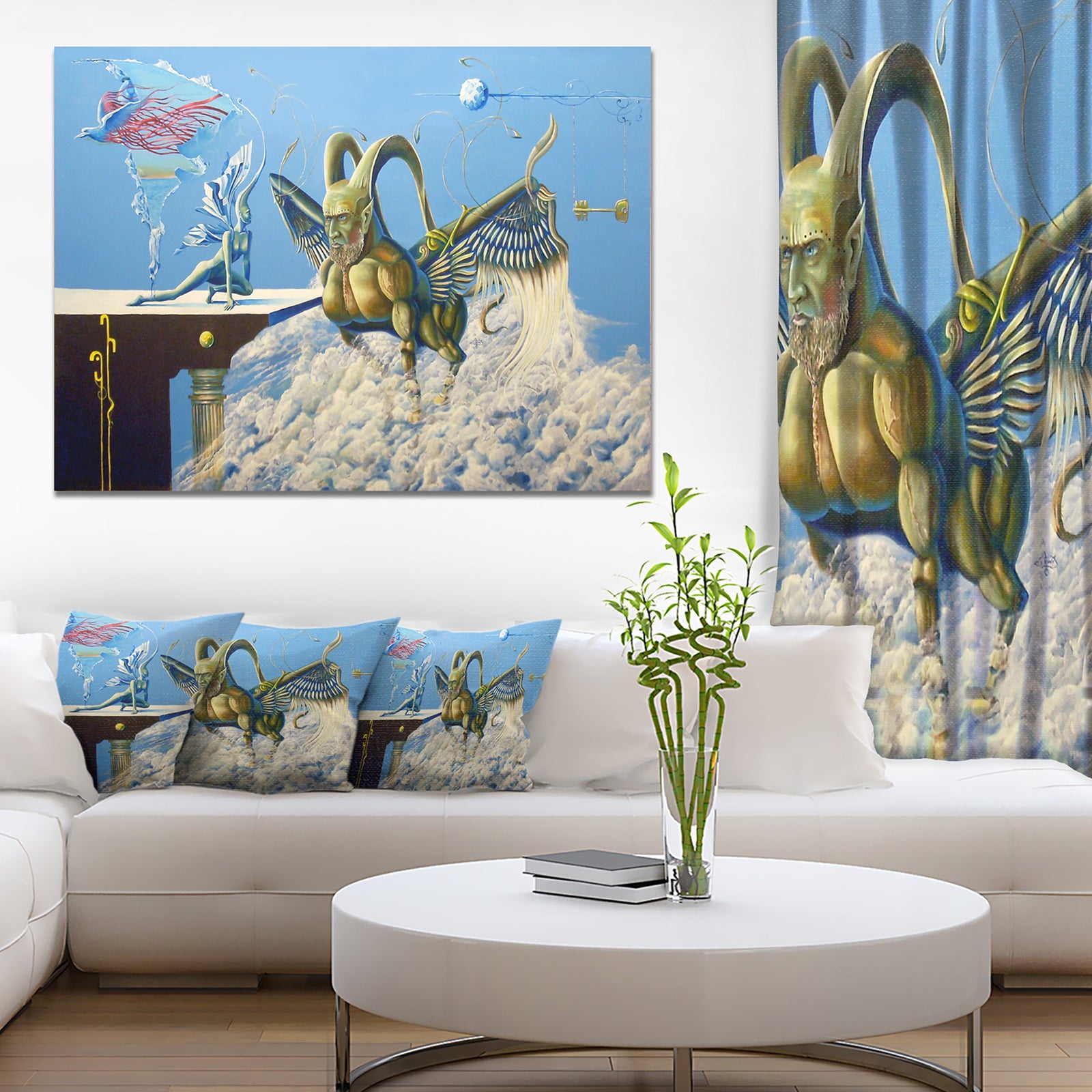 Cherubim - Portrait Digital Art Canvas Print