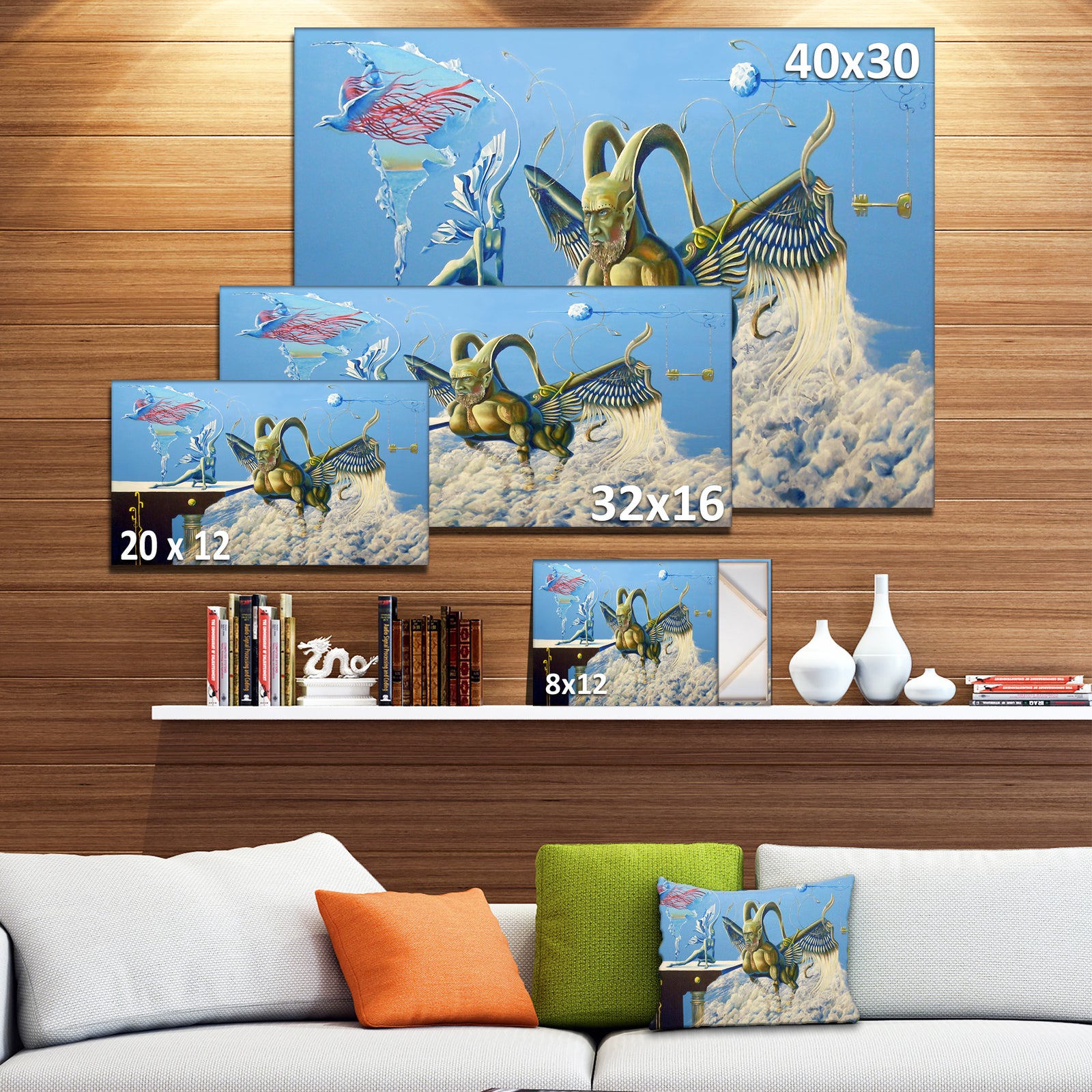 Cherubim - Portrait Digital Art Canvas Print