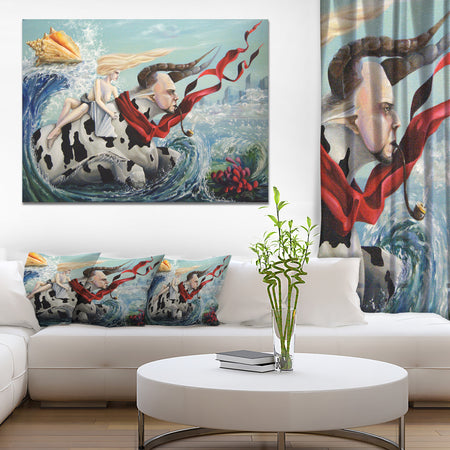 The Rape of Europe - Abstract Digital Art Canvas Print