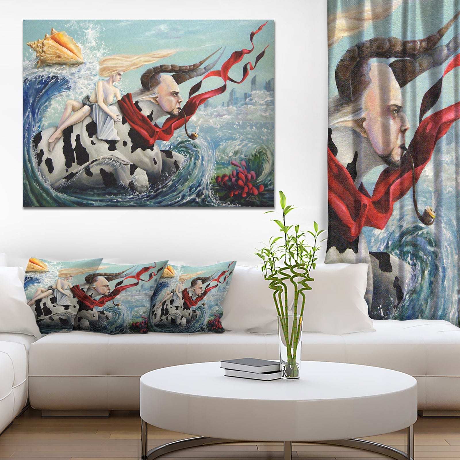The Rape of Europe - Abstract Digital Art Canvas Print