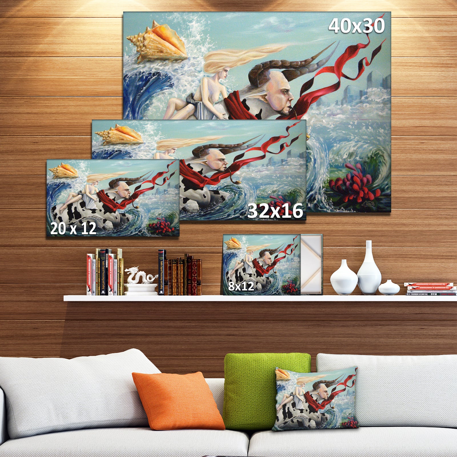 The Rape of Europe - Abstract Digital Art Canvas Print