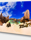Tropical Beach at Seychelles - Landscape Photo Canvas Print