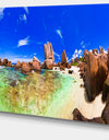 Bright Tropical Beach Panorama - Landscape Photo Canvas Print