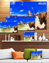 Bright Tropical Beach Panorama - Landscape Photo Canvas Print