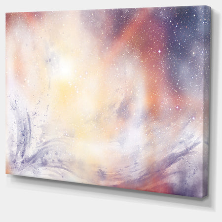 Blurry Watercolor with Star - Abstract Painting Canvas Print