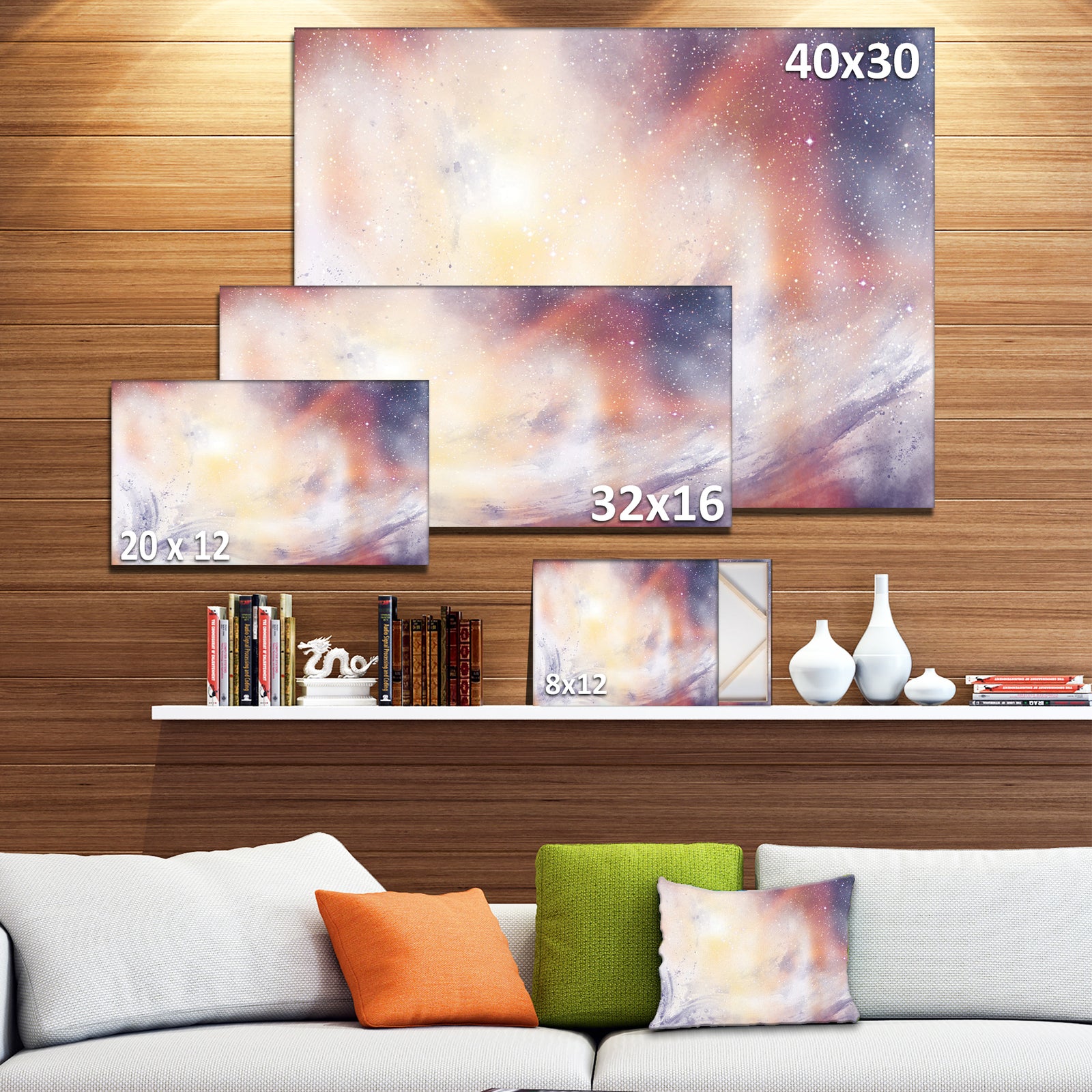 Blurry Watercolor with Star - Abstract Painting Canvas Print