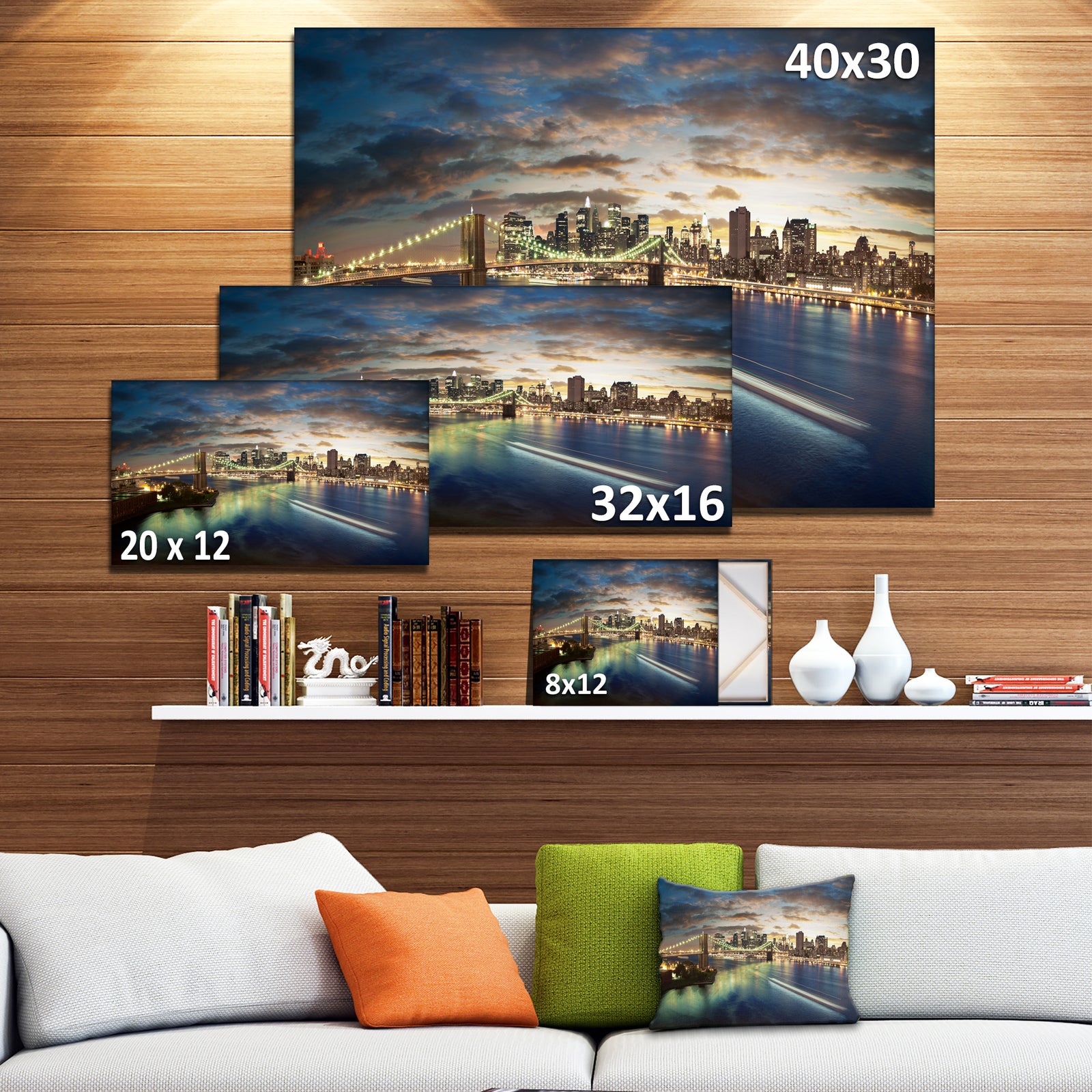 New York Under Cloudy Skies - Cityscape Photo Canvas Print
