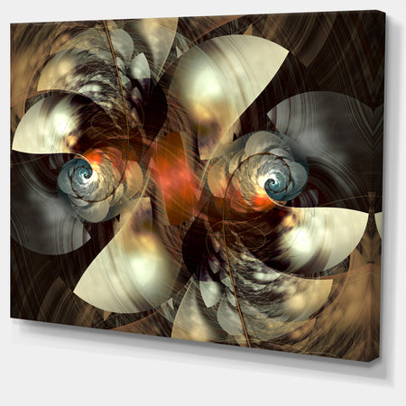 Brown Fractal Artwork - Abstract Digital Art Canvas Print