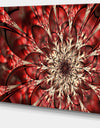 Red Symmetrical Flowers Pattern - Floral Canvas Art Print