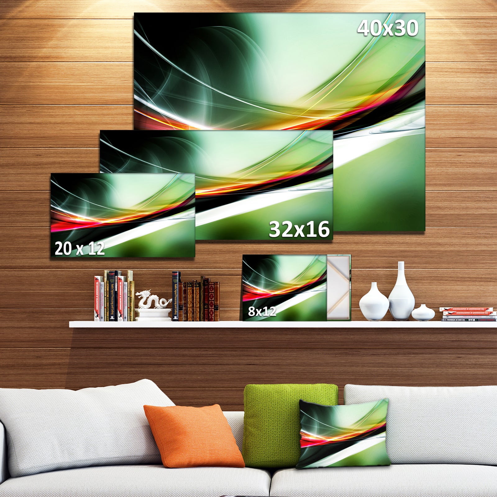 Elegant Color Pattern - Abstract Digital Art Canvas Print