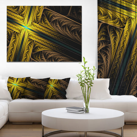 Intricate Multi-colored Cross - Digital Art Canvas Print