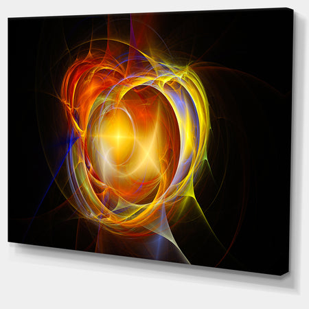 Supernova Explosion in Black - Digital Art Canvas Print