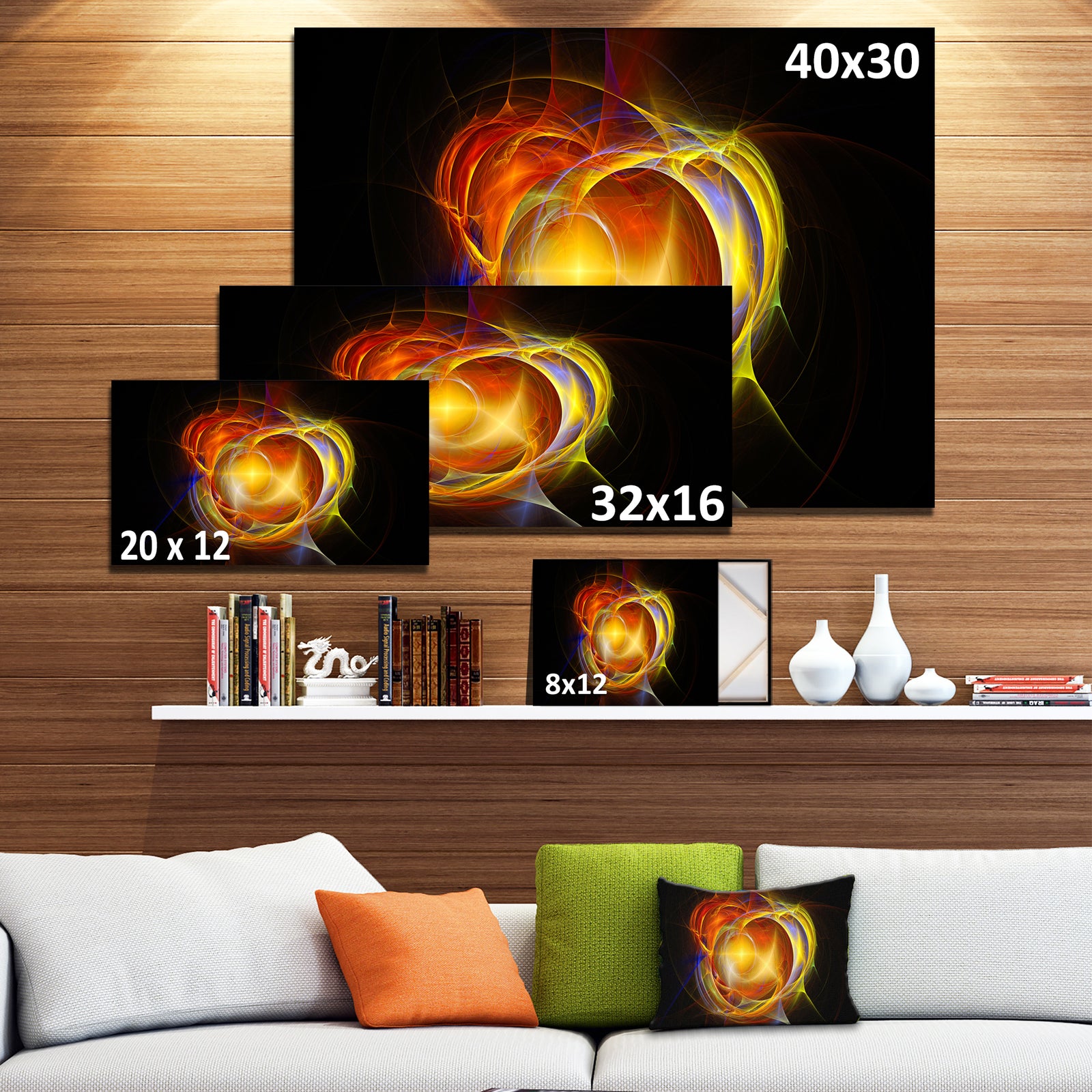 Supernova Explosion in Black - Digital Art Canvas Print