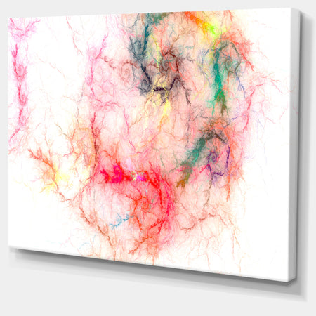 Sparkling Red Stormy Sky - Abstract Digital Art Canvas Print