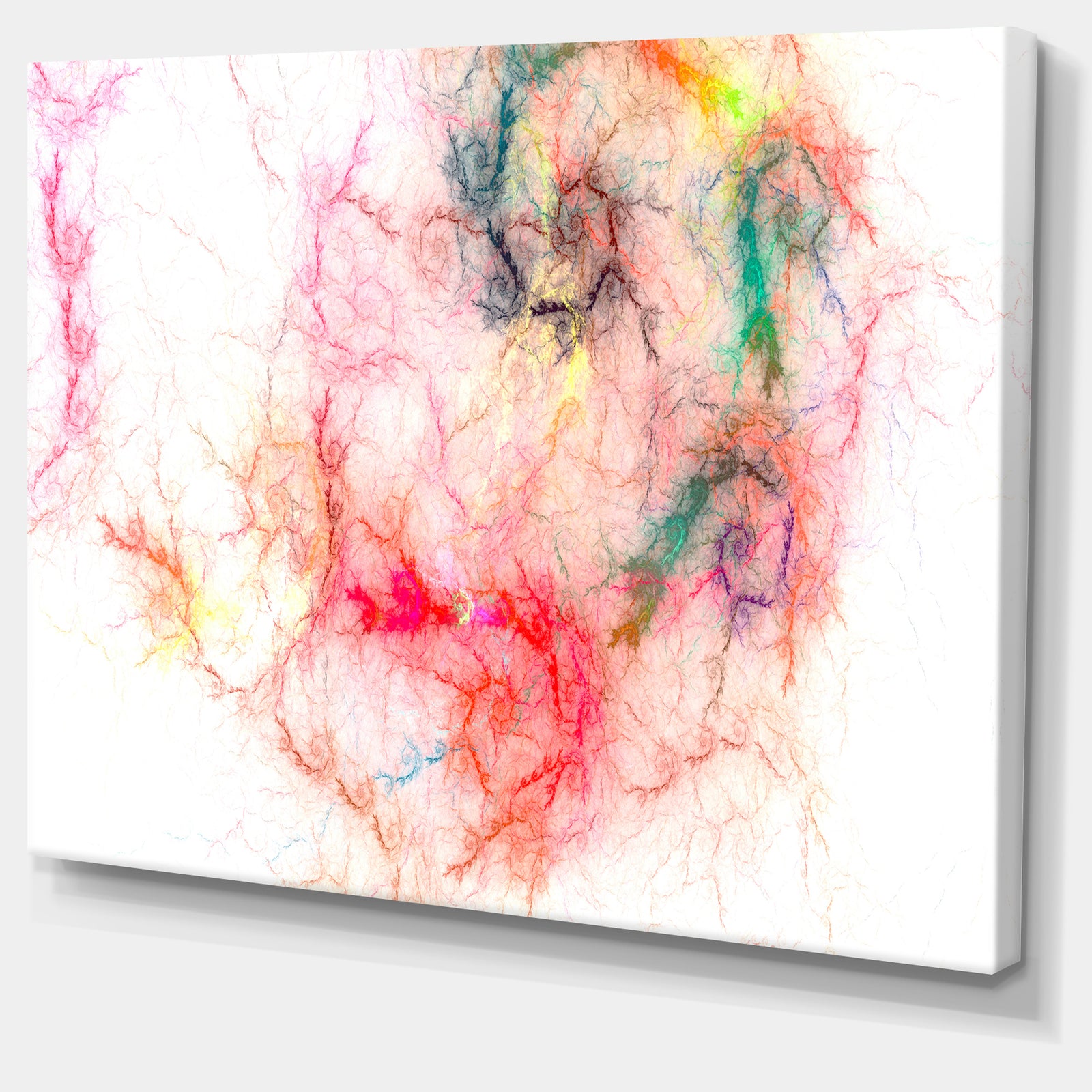 Sparkling Red Stormy Sky - Abstract Digital Art Canvas Print