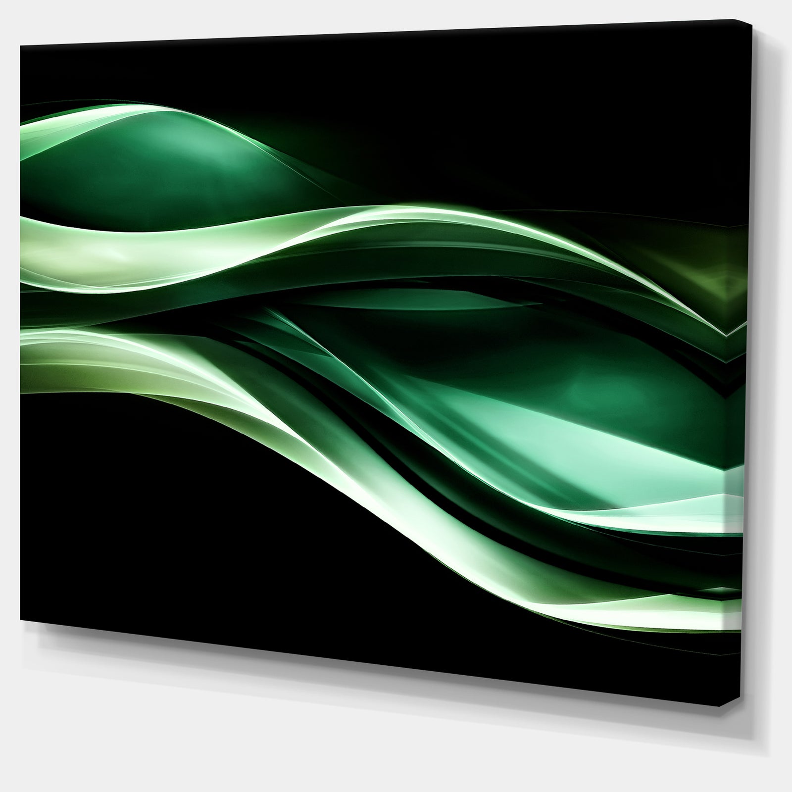Glittering Green Pattern - Abstract Digital Art Canvas Print