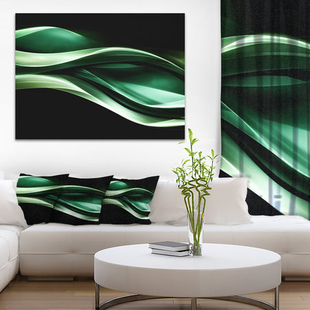 Glittering Green Pattern - Abstract Digital Art Canvas Print
