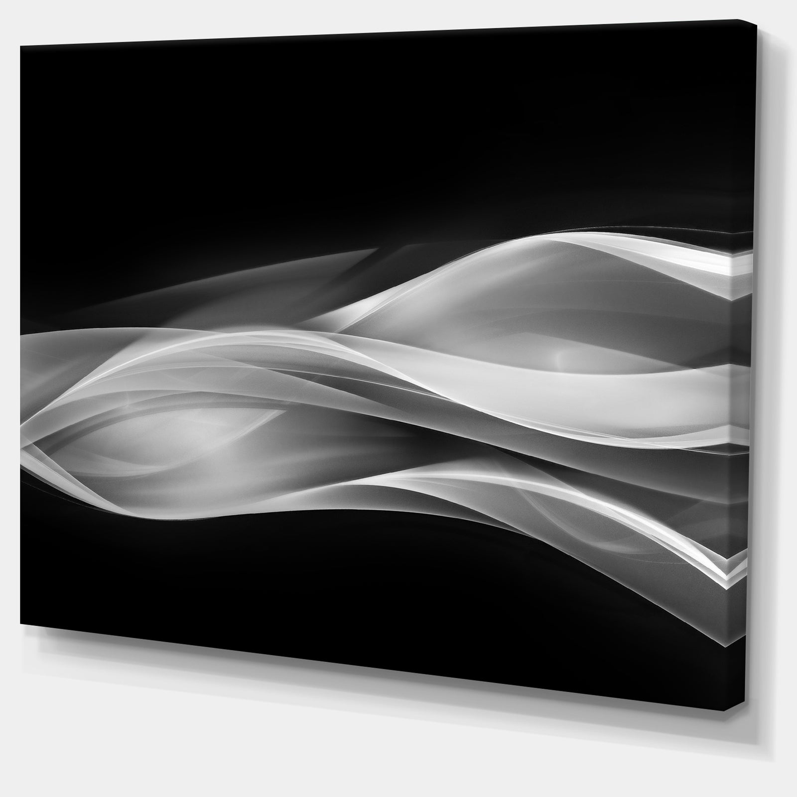 Glittering Silver Pattern - Abstract Digital Art Canvas Print