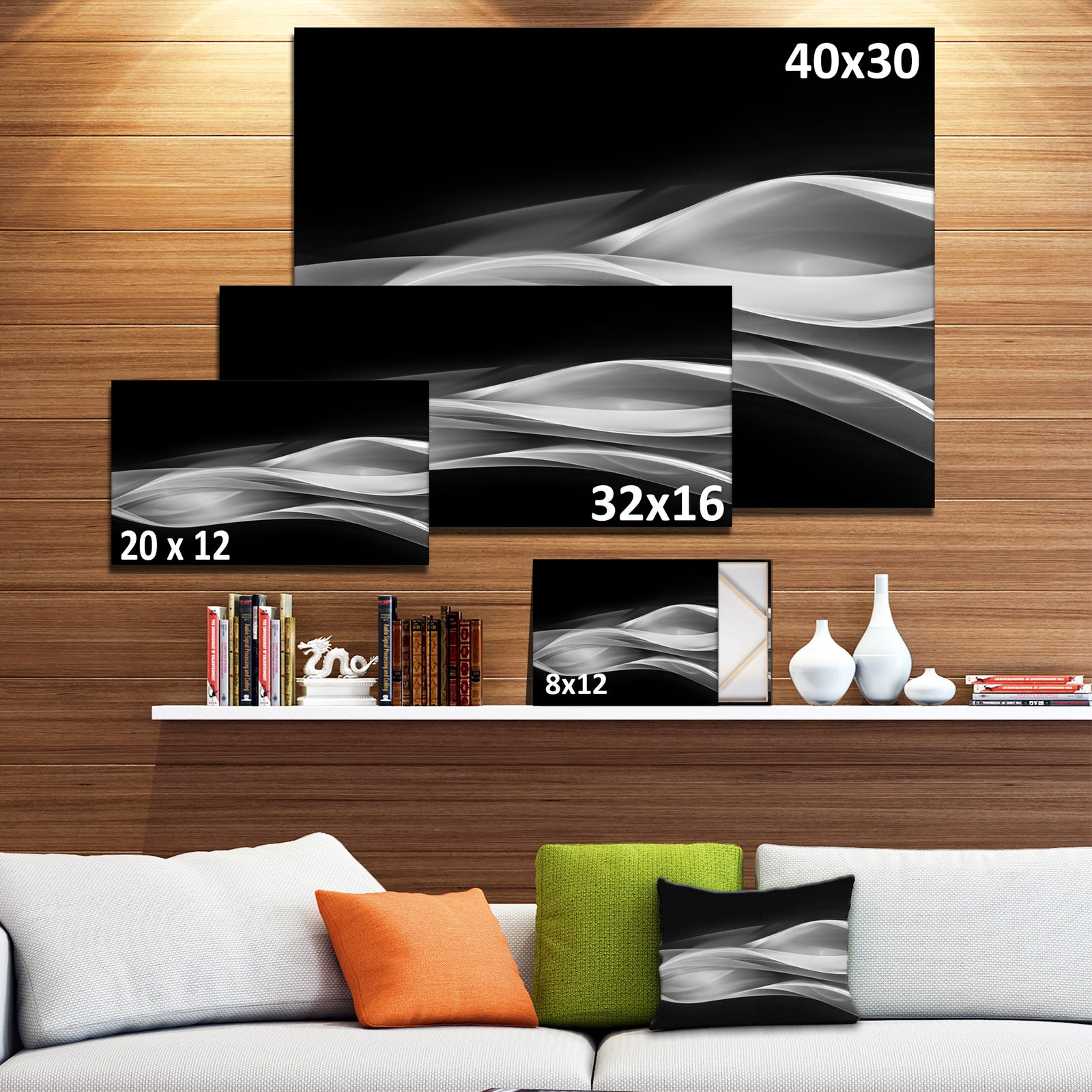 Glittering Silver Pattern - Abstract Digital Art Canvas Print