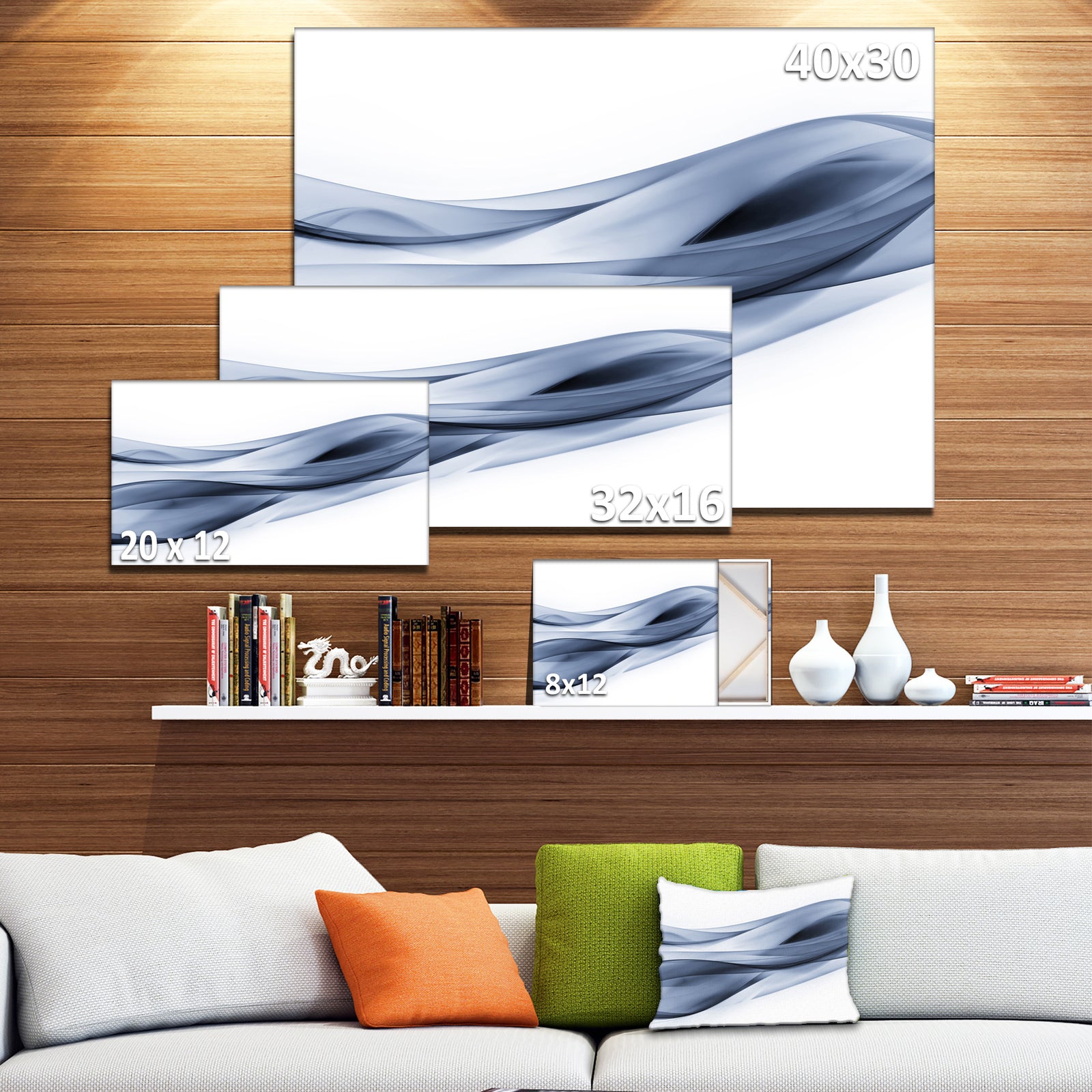 Glittering Light Blue Pattern - Abstract Digital Art Canvas Print