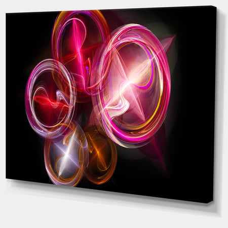 Red Fractal Desktop Wallpaper - Abstract Digital Art Canvas Print