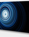 Endless Tunnel Light Blue Ripples - Abstract Digital Art Canvas Print