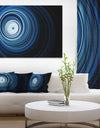 Endless Tunnel Light Blue Ripples - Abstract Digital Art Canvas Print