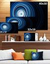 Endless Tunnel Light Blue Ripples - Abstract Digital Art Canvas Print