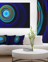 Endless Tunnel Blue Ripples - Abstract Digital Art Canvas Print