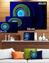 Endless Tunnel Blue Ripples - Abstract Digital Art Canvas Print