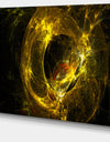 Far Spherical Galaxy Golden - Abstract Digital Art Canvas Print