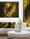 Far Spherical Galaxy Golden - Abstract Digital Art Canvas Print