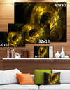 Far Spherical Galaxy Golden - Abstract Digital Art Canvas Print