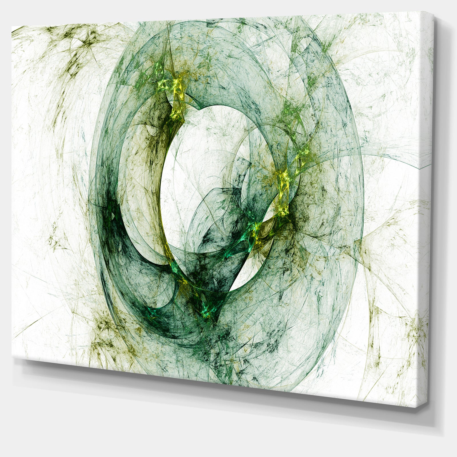 Far Spherical Galaxy Brown - Abstract Digital Art Canvas Print