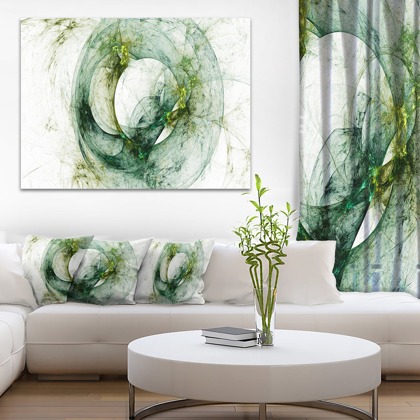 Far Spherical Galaxy Brown - Abstract Digital Art Canvas Print