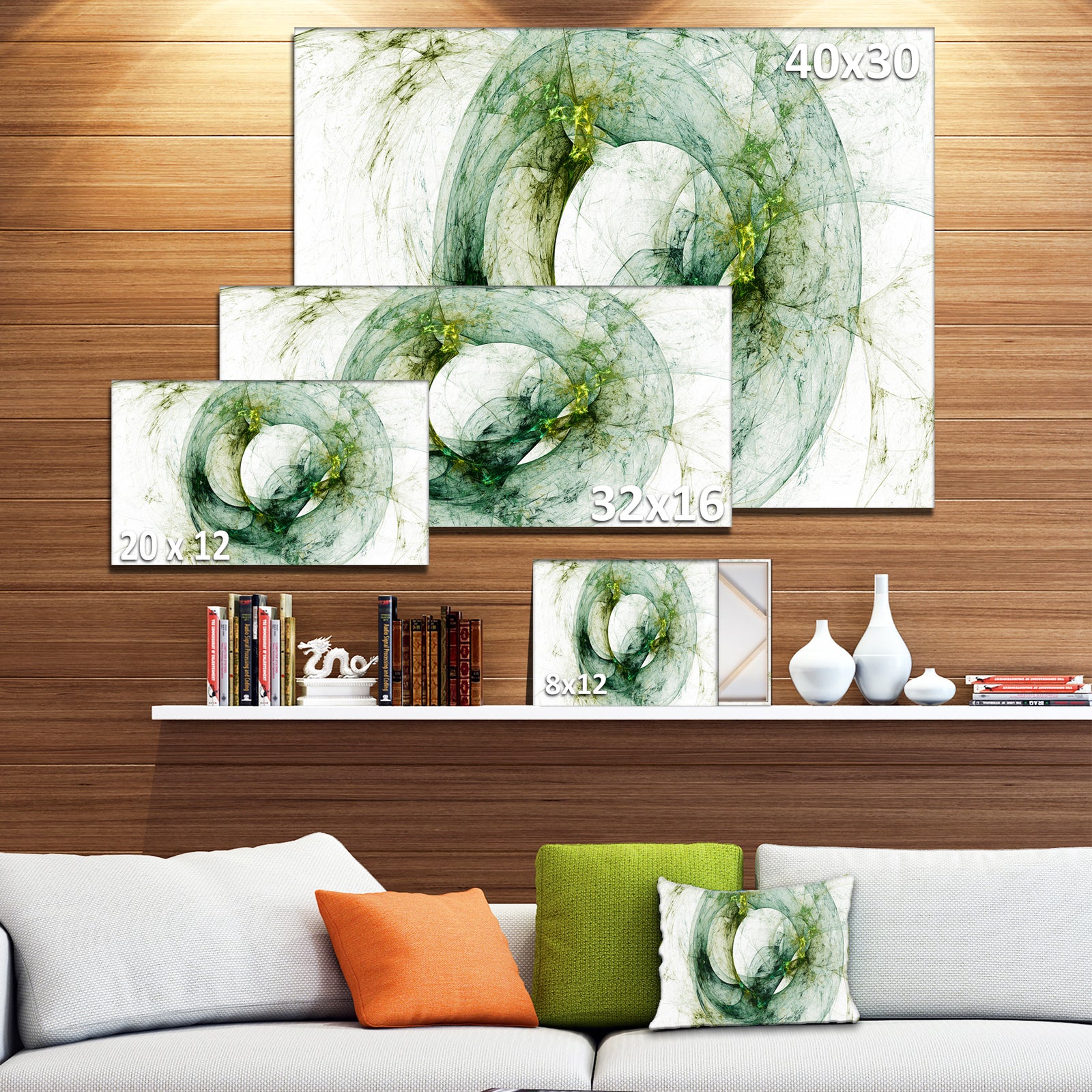 Far Spherical Galaxy Brown - Abstract Digital Art Canvas Print
