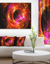 Far Spherical Galaxy Red - Abstract Digital Art Canvas Print