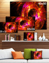 Far Spherical Galaxy Red - Abstract Digital Art Canvas Print