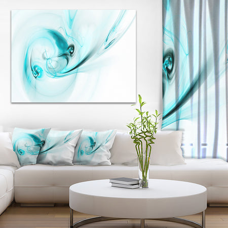 Colored Smoke Light Blue - Abstract Digital Art Canvas Print