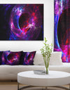 Far Spherical Galaxy Purple - Abstract Digital Art Canvas Print