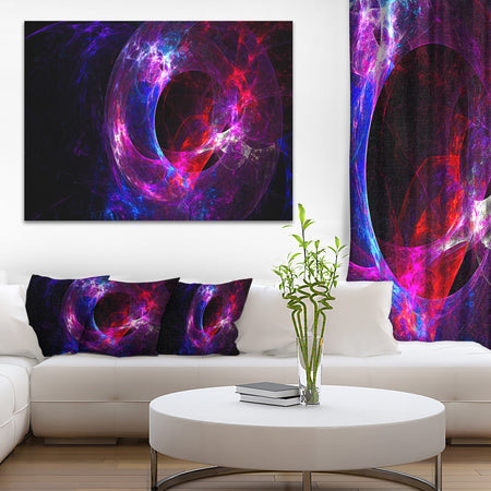 Far Spherical Galaxy Purple - Abstract Digital Art Canvas Print